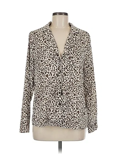 Pre-owned Ecowish Long Sleeve Blouse In White