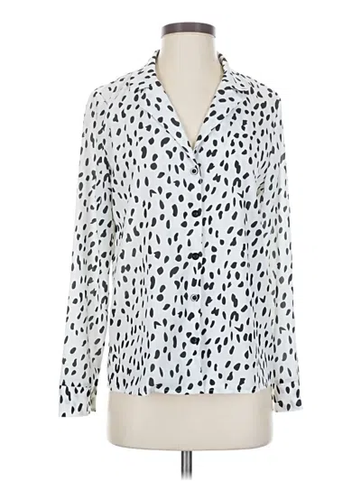 Pre-owned Ecowish Long Sleeve Blouse In White