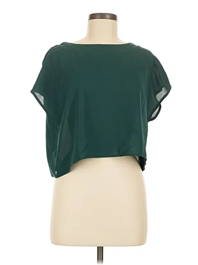 Pre-owned Ecowish Short Sleeve Blouse In Green