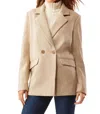 Ecru Blazer Coat In Oatmeal In White