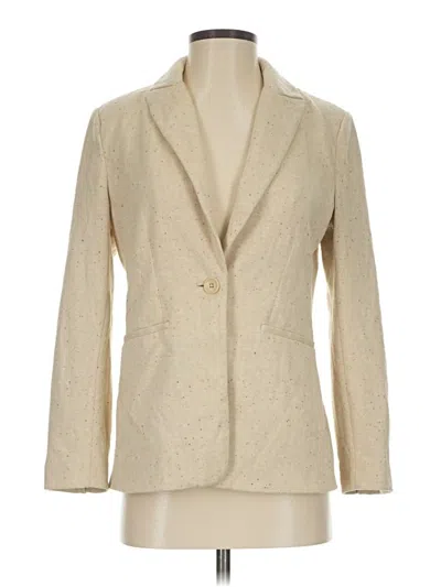 Pre-owned Ecru Blazer Jacket In Gold
