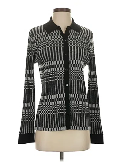 Pre-owned Ecru Cardigan Sweater In Black