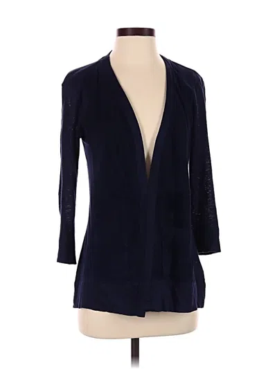 Pre-owned Ecru Cardigan Sweater In Blue