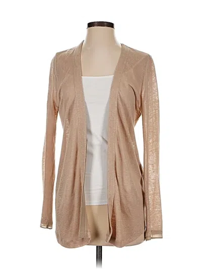 Pre-owned Ecru Cardigan Sweater In Tan
