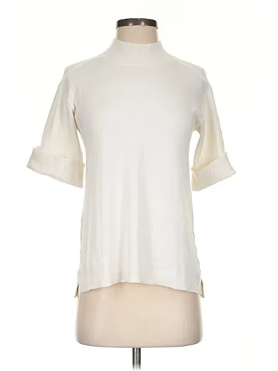 Pre-owned Ecru Cardigan Sweater In White