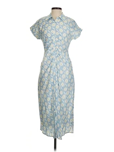 Pre-owned Ecru Casual Dress In Blue
