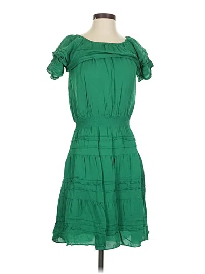 Pre-owned Ecru Casual Dress In Green