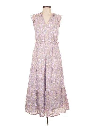 Pre-owned Ecru Casual Dress In Purple