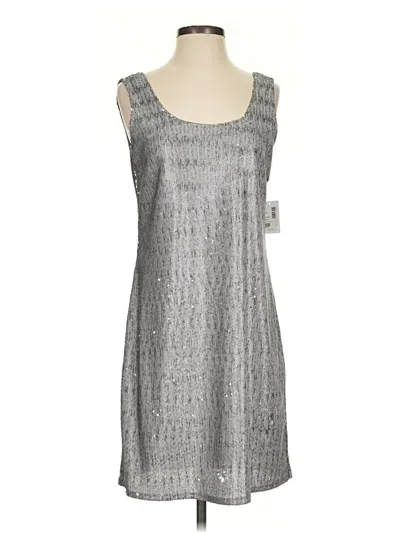 Ecru Casual Dress In Silver