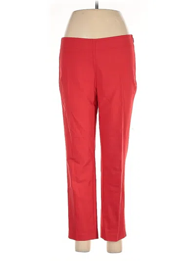 Pre-owned Ecru Casual Pants In Red