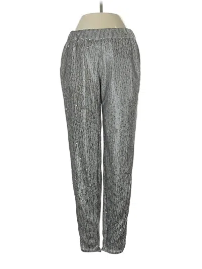 Pre-owned Ecru Casual Pants In Silver
