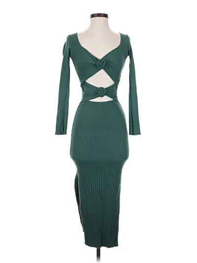 Pre-owned Ecru Cocktail Dress In Green