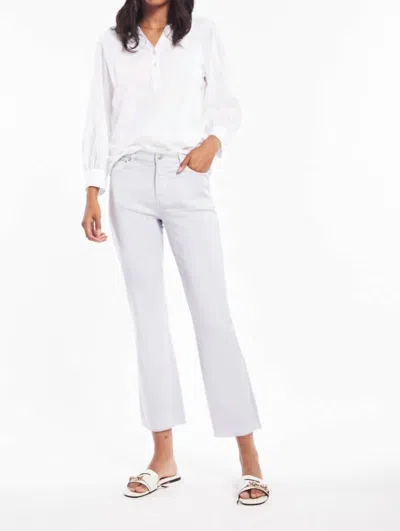 Ecru Crosby Jean Style Pant In Hydrangea In White