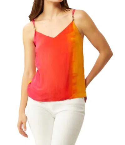 Ecru Cruz Cami With Beads In Mauritius Rainbow In Multi