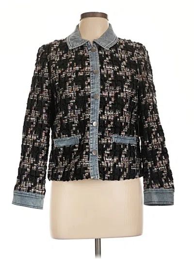 Ecru Denim Jacket In Brown