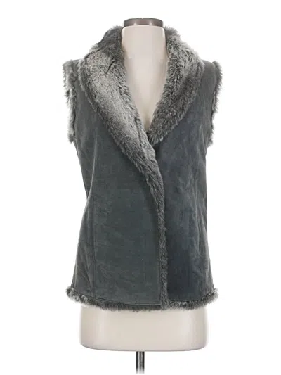 Pre-owned Ecru Faux Fur Vest In Gray