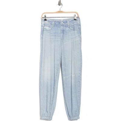 Ecru Jean Printed French Terry Joggers In Light Wash