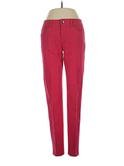 Pre-owned Ecru Jeans In Red