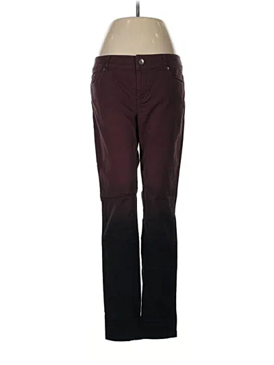 Pre-owned Ecru Jeggings In Burgundy
