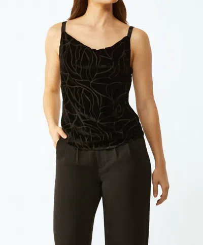 Ecru Knightley Velvet Burnout Camisole In Black