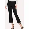 Ecru Lexington Flare Ankle Pants In Black In Black