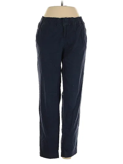 Pre-owned Ecru Linen Pants In Blue