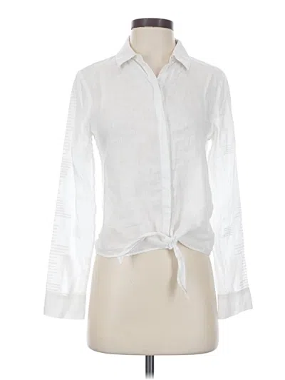 Pre-owned Ecru Long Sleeve Blouse In White