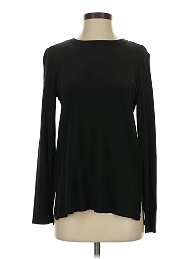 Pre-owned Ecru Long Sleeve Top Black Boatneck Tops