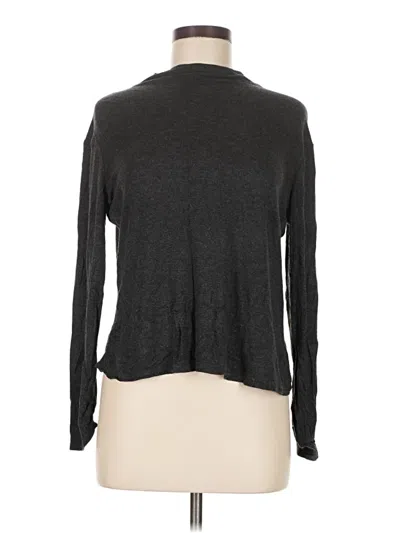 Pre-owned Ecru Long Sleeve Turtleneck In Gray