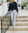 Ecru Madison Trouser In Dove In Grey