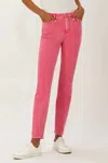 ECRU MELROSE 5 POCKET CLASSIC JEANS IN WASHED FUCHSIA