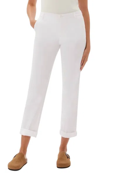 Ecru Mitchell Roll Cuff Chino Pant In White