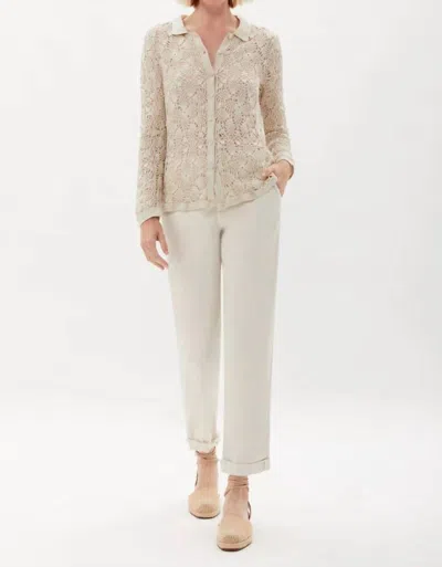 Ecru Mitchell Roll Cuff Chino Pant In Natural In Neutral