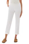 Ecru Mitchell Roll Cuff Chino Pant In White In White
