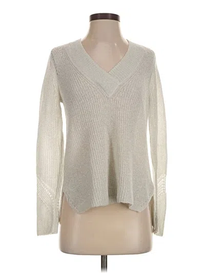 Pre-owned Ecru Pullover Sweater In Silver
