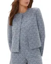 Ecru Round Neck Jacket In Fresh In Multi