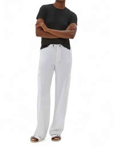 Ecru Seaview Easy Leg Cargo Pant In White