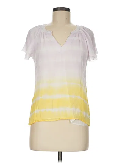 Pre-owned Ecru Short Sleeve T-shirt In Yellow