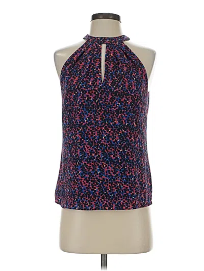 Pre-owned Ecru Sleeveless Blouse In Blue