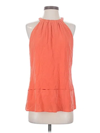 Pre-owned Ecru Sleeveless Blouse In Orange