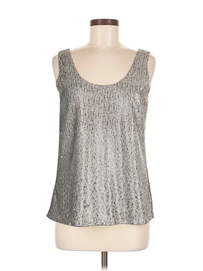 Pre-owned Ecru Sleeveless Blouse In Silver