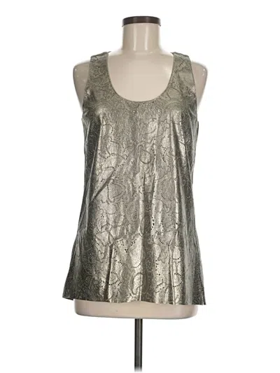 Pre-owned Ecru Sleeveless Blouse In Silver