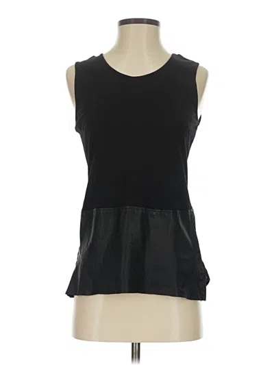 Pre-owned Ecru Sleeveless Top Black Scoop Neck Tops