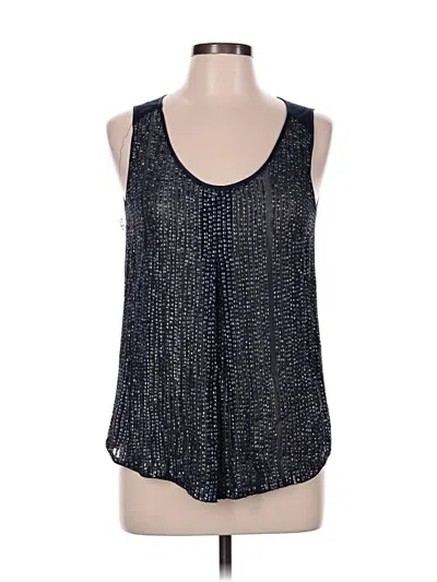 Pre-owned Ecru Sleeveless Top Silver Scoop Neck Tops