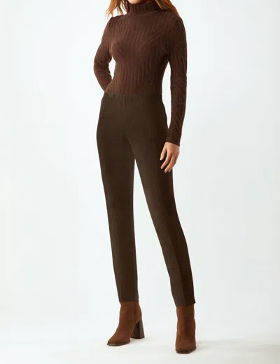 Ecru Springfield Classic Pull On Pant In Chocolate Plaid In Brown