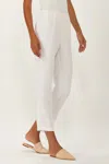 Ecru Sutton Cropped Pant In White In White