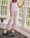 Ecru Textured Sweater Pant In Multi In Beige