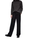 Ecru Winnetka Drawstring Pant In Black In Black