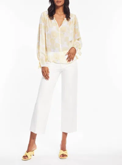 Ecru Winslet Tuck Blouse In Limoncello In Yellow