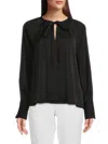 Ecru Women's Keyhole Neck Blouse In Black